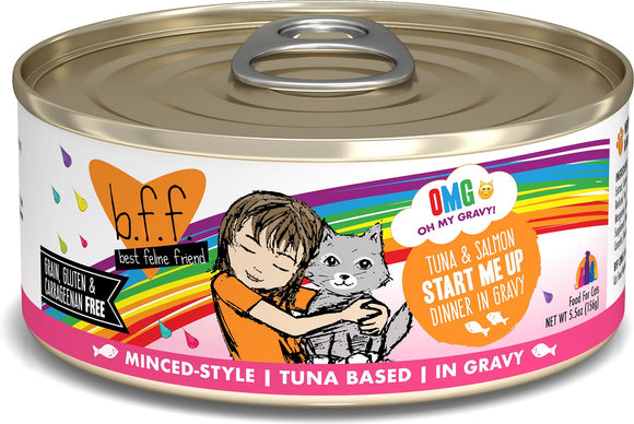 Weruva Cat Bff Omg Start Me Up! Tuna & Salmon Dinner In Gravy Grain Free Wet Cat Food