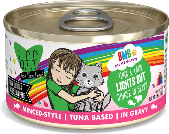 Weruva Cat Bff Omg Lights Out! Tuna & Lamb Dinner In Gravy Grain Free Wet Cat Food