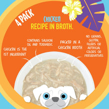 Tiki Dog Meaty High Protein Diet Chicken Recipe in Broth Grain Free Wet Dog Food