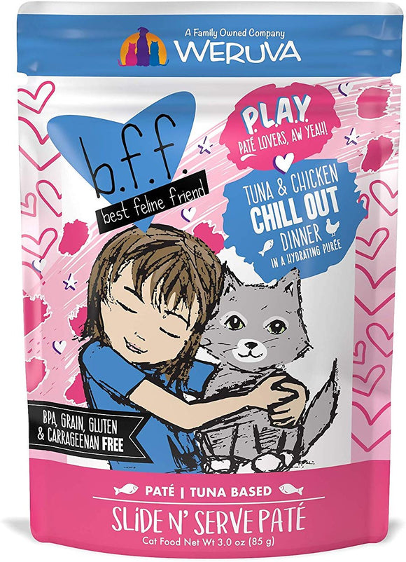Weruva Cat BFF Play Pate Lovers Tuna & Chicken Chill Out Dinner In A Hydrating Puree Wet Cat Food