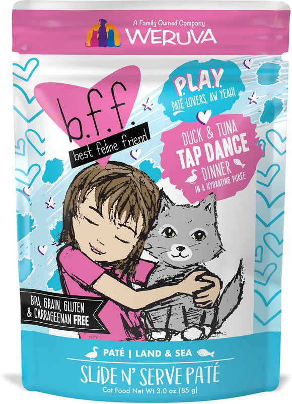 Weruva Cat BFF Play Pate Lovers Duck & Tuna Tap Dance Dinner In A Hydrating Puree Wet Cat Food