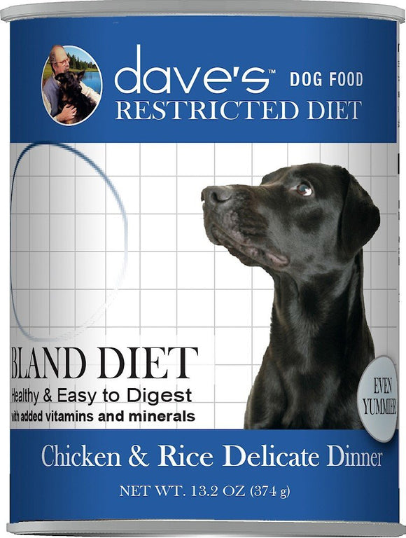 Dave's Restricted Bland Chicken & Rice Delicate Dinner Gluten Free Wet Dog Food