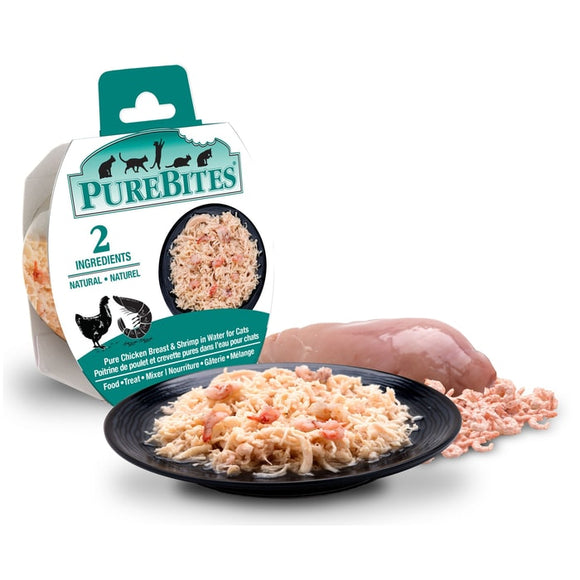 PureBites Mixers 100 Percent Pure Chicken Breast & Wild Ocean Shrimp In Water Grain Free Wet Cat Food