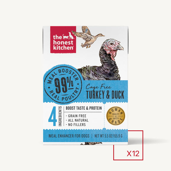 The Honest Kitchen 99%  Meal Booster All LifeStage Turkey & Duck Grain Free Wet Dog Food Topper