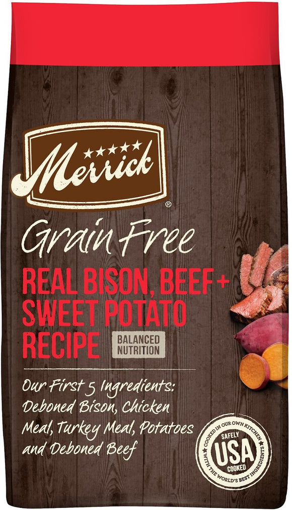 Merrick Bison, Beef And Sweet Potato Grain Free Dry Dog Food