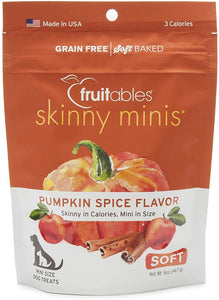 Fruitables Skinny Minis Pumpkin Spice Flavor Grain Free Soft & Chewy Dog Treat