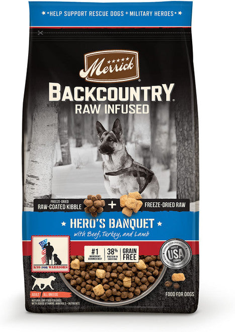 Merrick Backcountry Hero`s Banquet  With Beef, Turkey And Lamb Grain Free Dry Dog Food