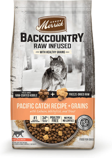 Merrick Backcountry Pacific catch  Salmon, Whitefish And Trout With Grain Dry Dog Food
