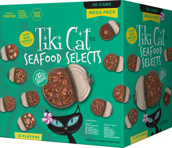 Tiki Cat Seafood Selects Adult Variety Pack Grain Free Wet Cat Food