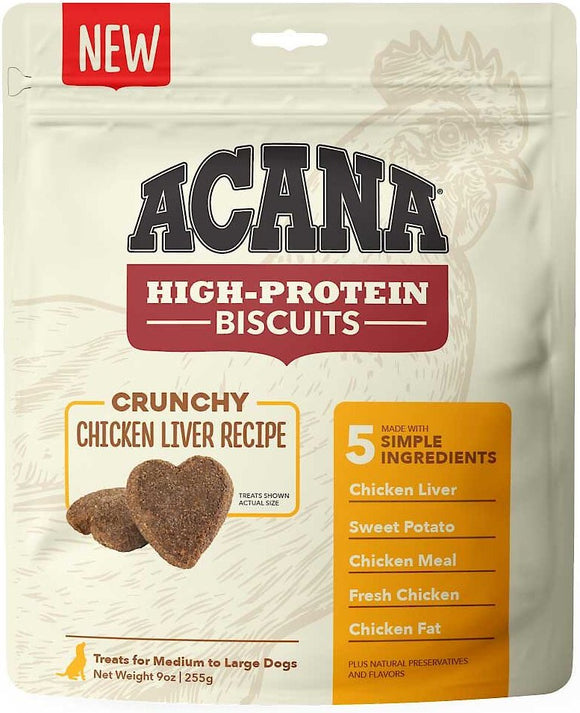 Acana Chicken Liver High Protein Grain Free Dog Biscuit Treat