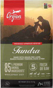 Orijen Tundra Made With Lamb, Venison, Duck And Fish Grain Free Dog Dry Food