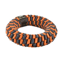 Tall Tails Orange & Charcoal Braided Ring Dog Toy