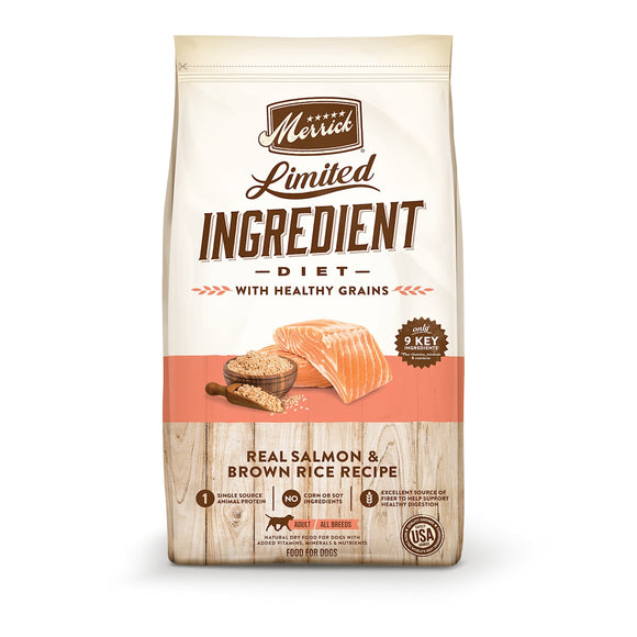 Merrick Limited ingredients Salmon And Brown Rice Dry Dog Food