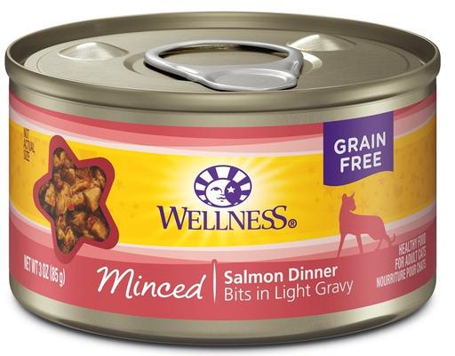 Wellness Minced Salmon Dinner Grain Free Wet Cat Food