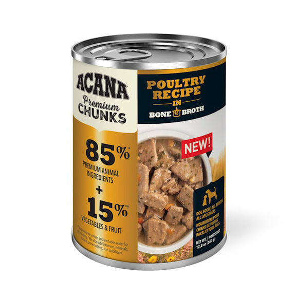 Acana  Poultry Chunks with Bone Broth Wet Dog Food