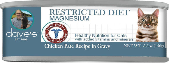 Dave's Restricted Magnesium Chicken Pate Recipe in Gravy Wet Cat Food