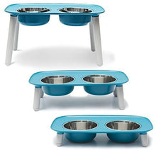 Messy Mutts Elevated Double Feeder With Stainless Bowls