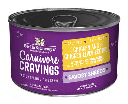 Stella & Chewy's Carnivore Cravings Shreds Chicken & Liver Cat Wet Food