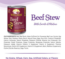Wellness Beef Stew With Carrots & Potatoes Grain Free Wet Dog Food