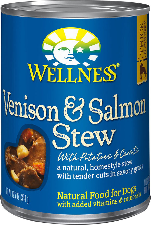 Wellness Venison & Salmon Stew With Potatoes & Carrots Grain Inclusive Dog Food