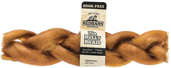 Redbarn Odor Free Grain Free Braided Bully Stick Dog Treat