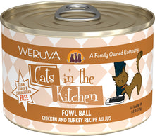 Weruva Cats In The Kitchen Fowl Ball Chicken & Turkey Recipe Au Jus Grain Free Wet Cat Food