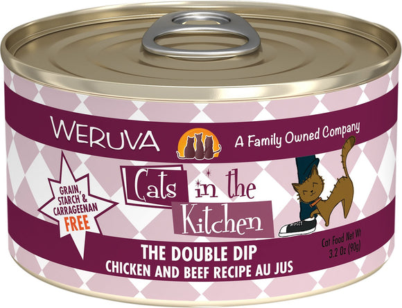 Weruva Cats In The Kitchen The Double Dip Chicken & Beef Recipe Au Jus Grain Free Wet Cat Food