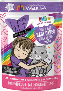 Weruva Cat Bff Originals Omg Tuna & Beef Baby Cakes Dinner In Gravy Wet Cat Food