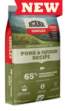 Front of Bag: Acana Grain Free Dry Dog Food - Pork and Squash 
