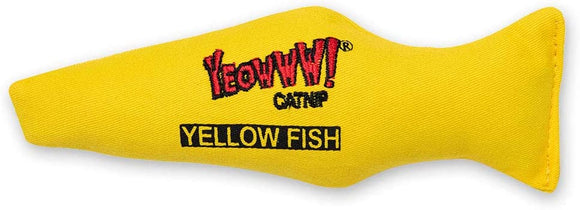Yeowww Yellow Fish Catnip Cat Toy