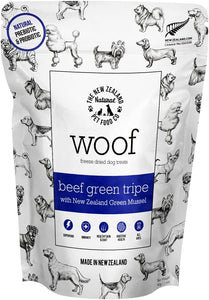 New Zealand Natural Woof Beef Green Tripe Grain Free Freeze Dried Dog Treats