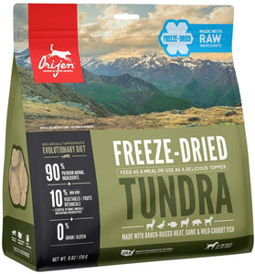 Orijen Tundra Ranch Raised Meat, Game, & Fish Grain Free Freeze Dried Dog Food