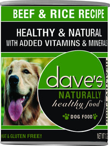 Dave’s Naturally Healthy Beef & Rice Grain Inclusive Wet Dog Food