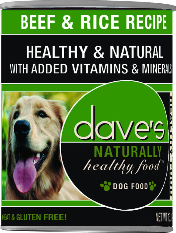 Dave’s Naturally Healthy Beef & Rice Grain Inclusive Wet Dog Food