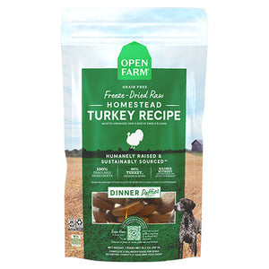 Open Farm Homestead Turkey Patties Freeze Dried Raw Food For Dogs