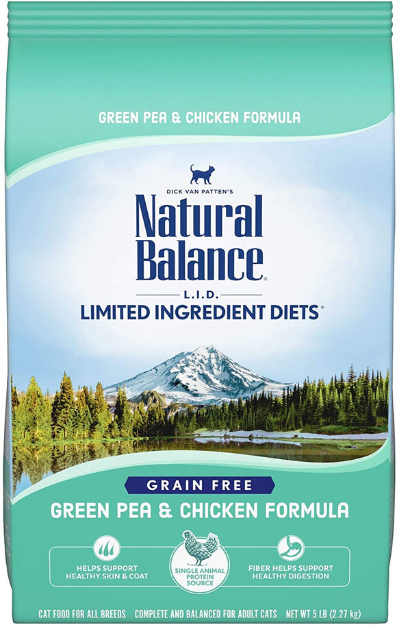 Natural Balance L.I.D. Limited Ingredient Diets Green Pea & Chicken Formula Grain Free Dry Cat Food