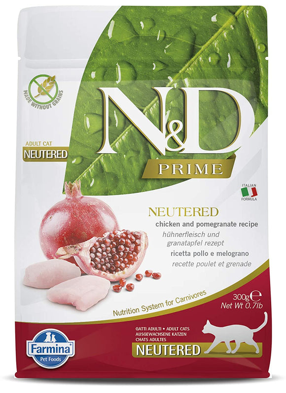 Farmina N&D Prime Neutered Chicken & Pomegranate Grain Free Dry Cat Food