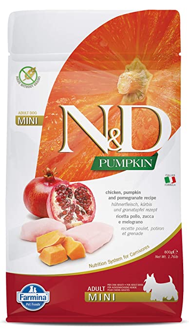 Farmina N&D Pumpkin Grain Free Mini Salmon, Cod and Cantaloupe Dry Dog Food
