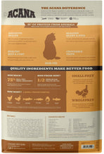 Nutritional Facts for Acana All Life Stages Meadowlands Poultry, Fish, & Eggs Grain Free Dry Cat Food