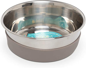 Messy Mutts Feeder Bowl Stainless Steel Silicone with Removeable Bottom