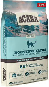 Bag of Acana Adult Bountiful Catch Salmon, Catfish, & Herring Grain Inclusive Dry Cat Food