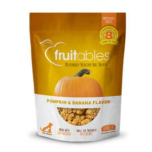 Fruitables Pumpkin & Banana Flavor Grain Inclusive Crunchy Dog Treats