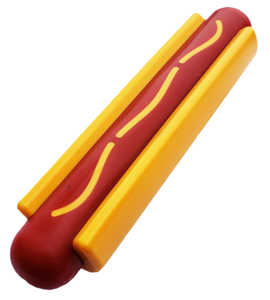 Sodapup Hot Dog Toy Ultra Durable Nylon Dog Chew For Aggressive Chewers