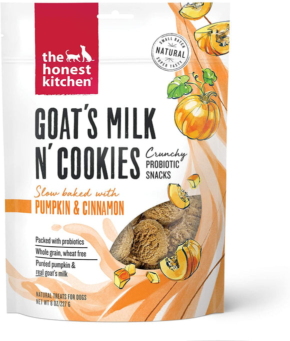 The Honest Kitchen Goat's Milk N' Cookies All Life Stage Slow Baked With Pumpkin & Cinnamon Grain Inclusive Dog Treats