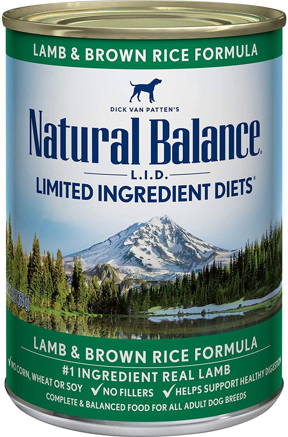 Natural Balance L.I.D. Limited Ingredient Diets Lamb & Brown Rice Formula Wet Dog Food
