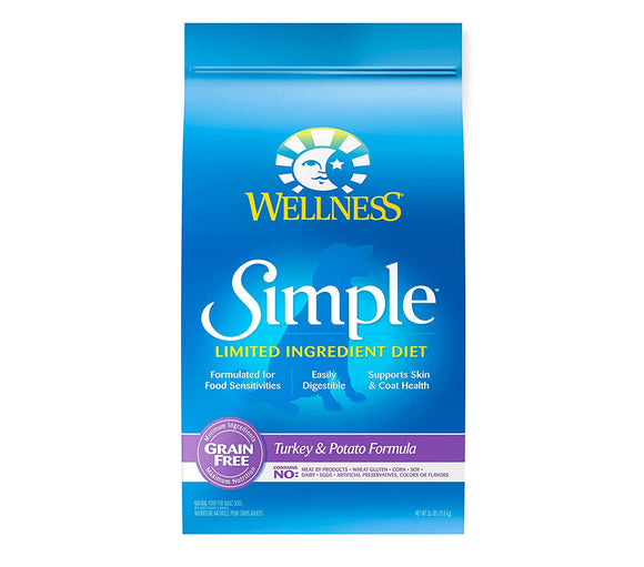 Wellness Simple Limited Ingredient Diet Grain Free Turkey & Potato Formula Dry Dog Food