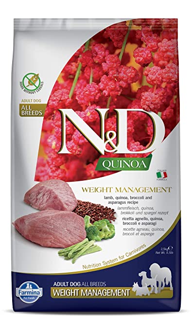 Farmina N&D Quinoa Grain Free Mini Lamb & Broccoli Weight Management Dry Dog Food