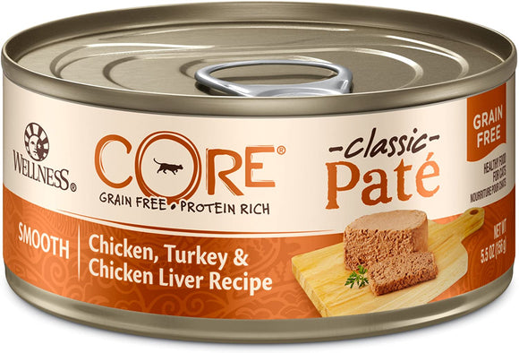 Wellness Core Natural Grain Free Chicken Turkey & Chicken Liver Pate Wet Cat Food