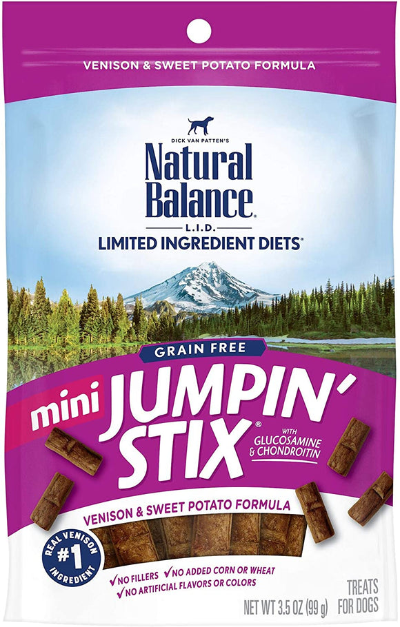Natural Balance Limited Ingredient Diets Mini Jumpin’ Stix Venison & Sweet Potato Formula Dog Treats