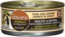 Dave's Naturally Healthy Tuna & Shrimp Dinner In Gravy Grain Free Wet Cat Food